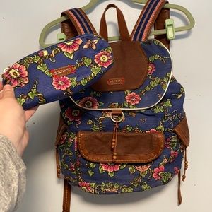 Sakroots Canvas Backpack with pouch Floral flower